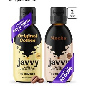 Javvy Coffee Concentrate Cold Brew Coffee Hot or Iced Instant Mocha/Original